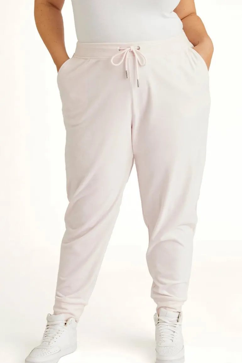 Plus-Size Big Bling Velour Jogger