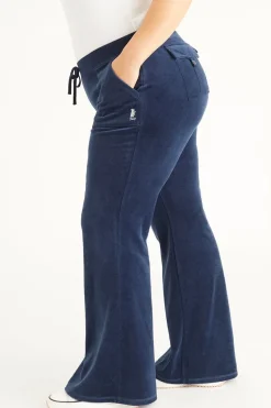 Plus-Size Hollywood Scottie Snap Pocket Treningsbukser I Bomull Og Velour