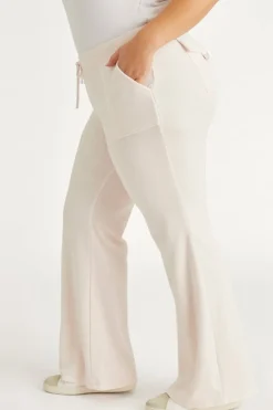 Plus-Size Hollywood Snap Pocket Treningsbukser I Bomull Og Velour