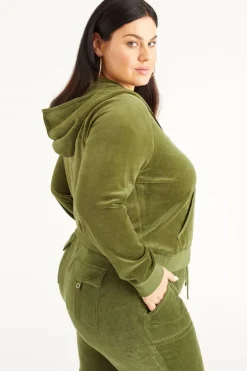 Plus-Size Icons Klassisk Hettegenser I Velour I Bomull