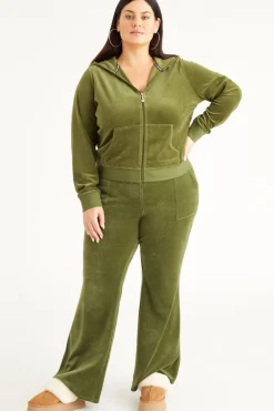 Plus-Size Icons Klassisk Hettegenser I Velour I Bomull