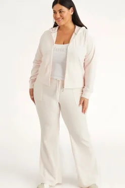 Plus-Size Icons Klassisk Hettegenser I Velour I Bomull