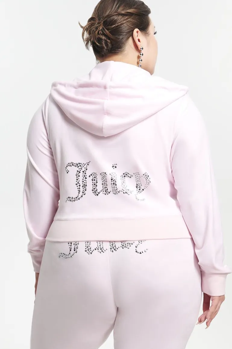 Plus-Size Mixed Jewels Velour-Hettegenser
