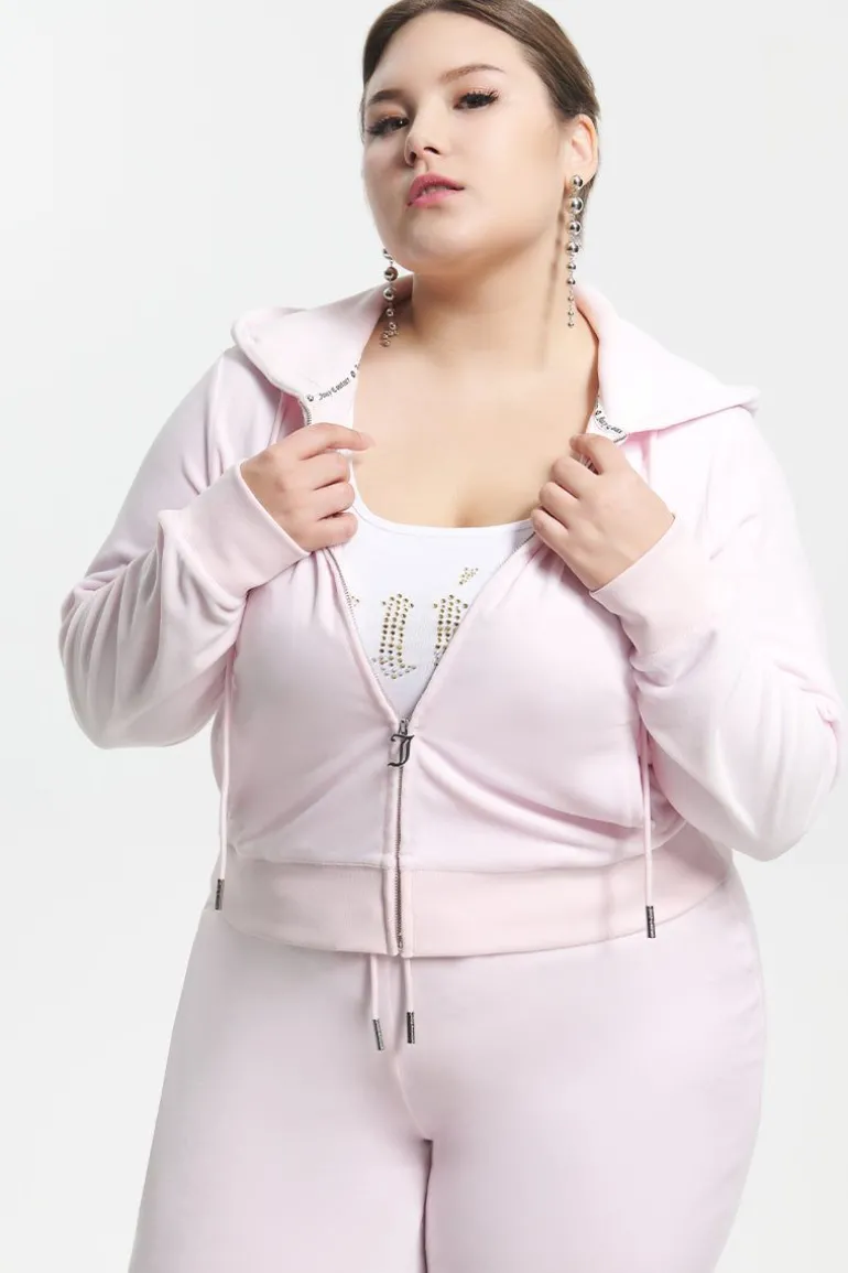 Plus-Size Mixed Jewels Velour-Hettegenser