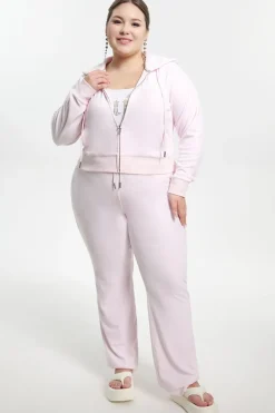 Plus-Size Mixed Jewels Velour-Hettegenser
