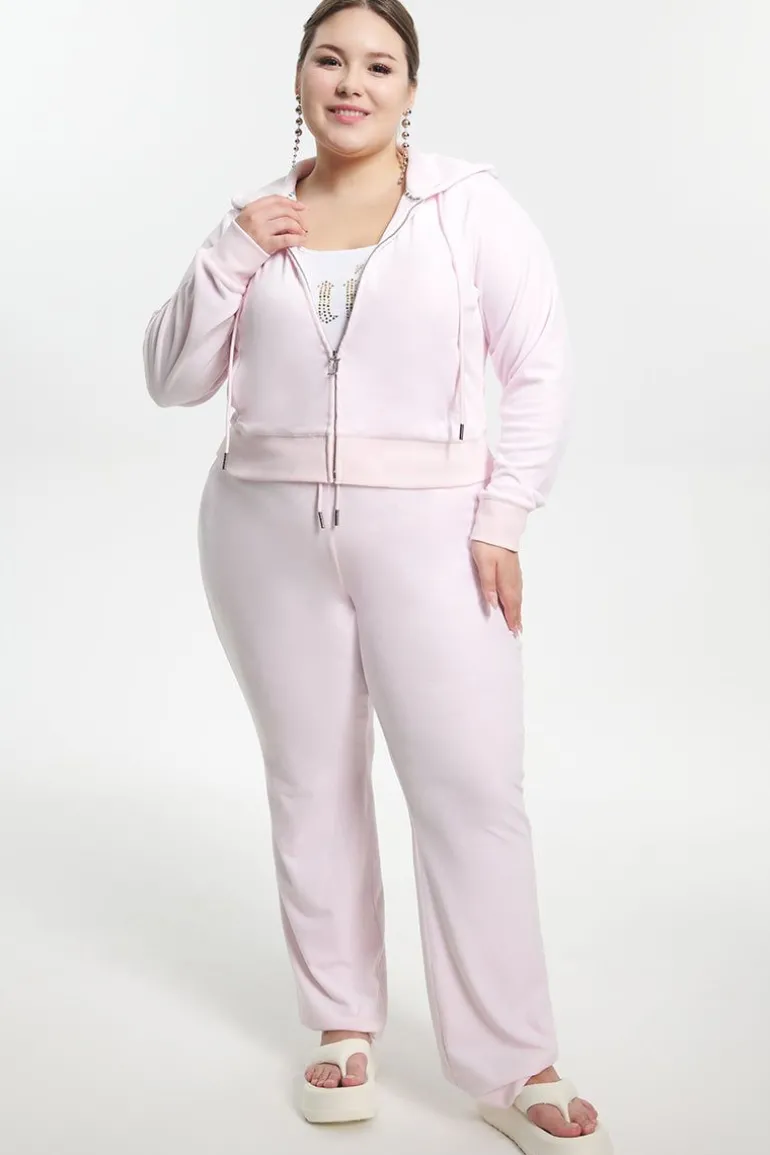 Plus-Size Mixed Jewels Velour-Hettegenser