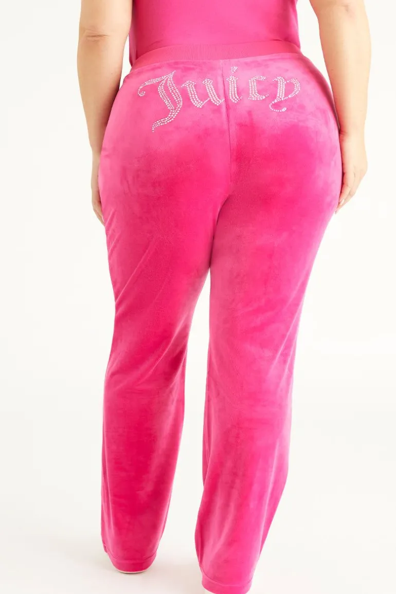 Plus-Size Og Big Bling Velour Treningsbukser