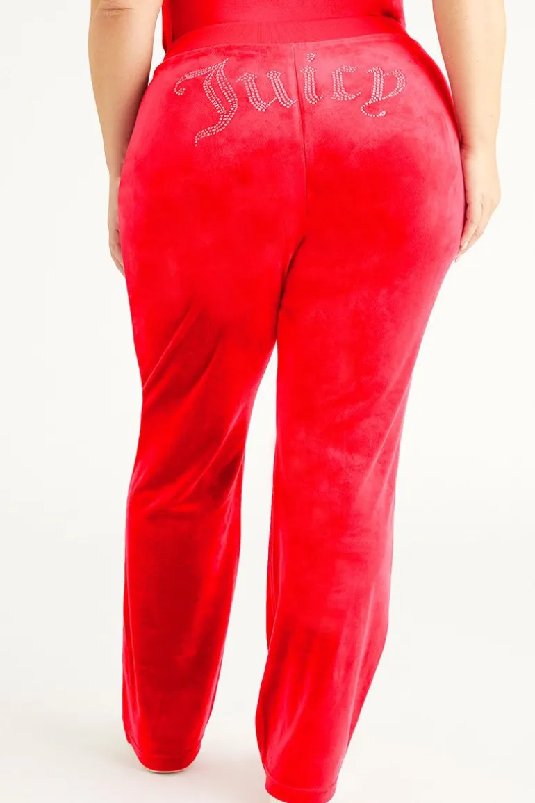 Plus-Size Og Big Bling Velour Treningsbukser