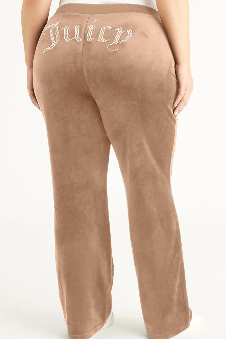 Plus-Size Og Big Bling Velour Treningsbukser