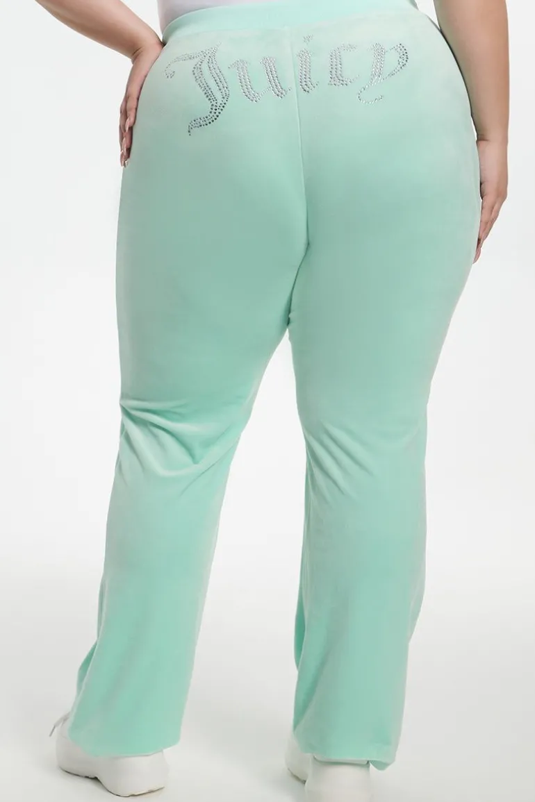 Plus-Size Og Big Bling Velour Treningsbukser
