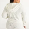 Plus-Size Og Big Bling Velour Hettegenser