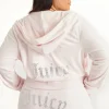 Plus-Size Og Big Bling Velour Hettegenser