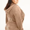Plus-Size Og Big Bling Velour Hettegenser