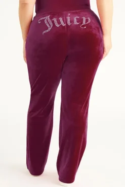 Plus-Size Og Big Bling Velour Treningsbukser