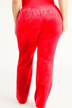 Plus-Size Og Big Bling Velour Treningsbukser
