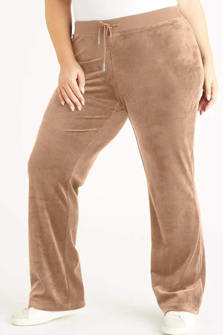 Plus-Size Og Big Bling Velour Treningsbukser
