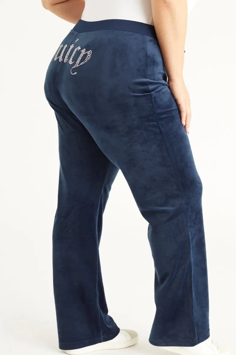 Plus-Size Og Big Bling Velour Treningsbukser