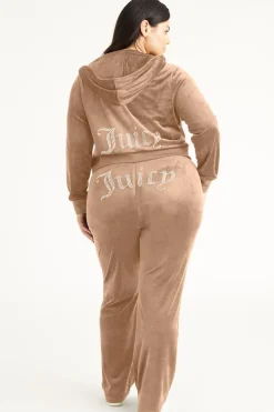 Plus-Size Og Big Bling Velour Treningsbukser