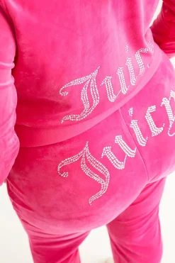 Plus-Size Og Big Bling Velour Treningsbukser