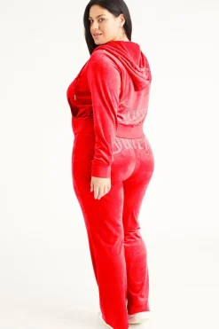 Plus-Size Og Big Bling Velour Treningsbukser