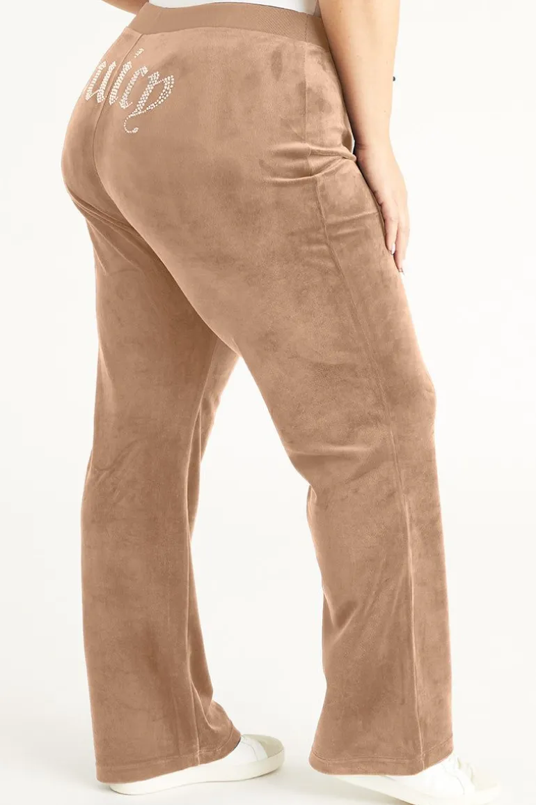 Plus-Size Og Big Bling Velour Treningsbukser