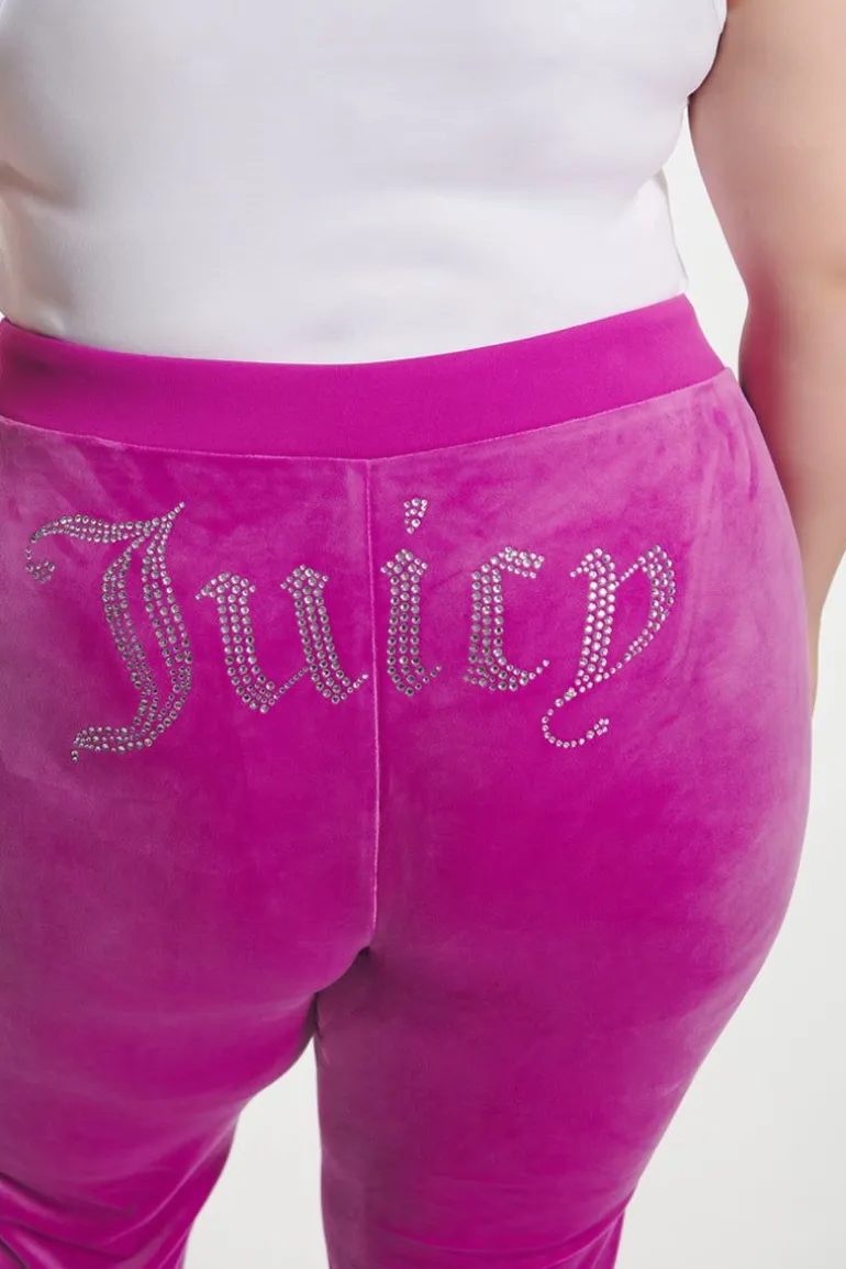 Plus-Size Og Big Bling Velour Treningsbukser