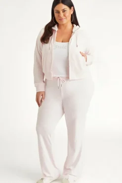 Plus-Size Og Big Bling Velour Hettegenser