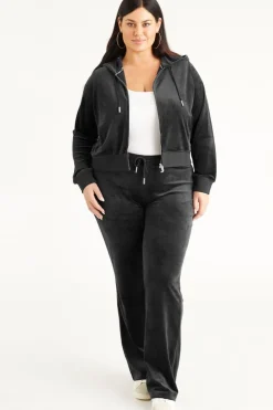 Plus-Size Og Big Bling Velour Hettegenser
