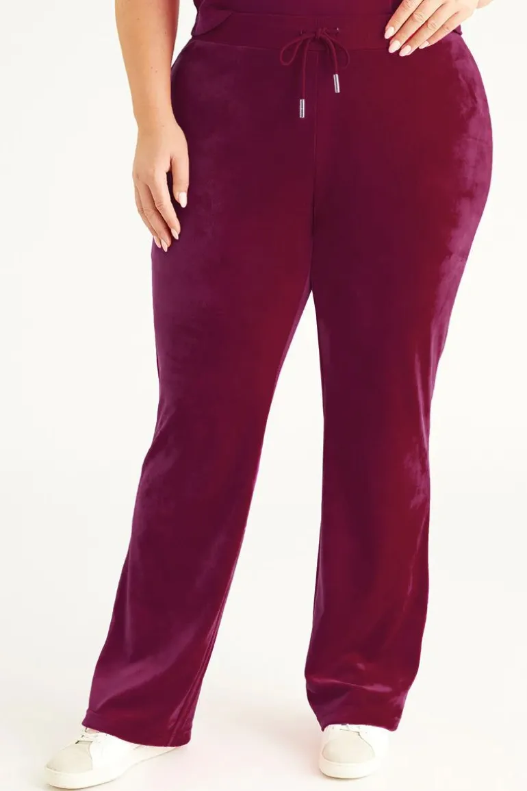 Plus-Size Og Big Bling Velour Treningsbukser
