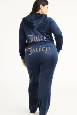 Plus-Size Og Big Bling Velour Treningsbukser