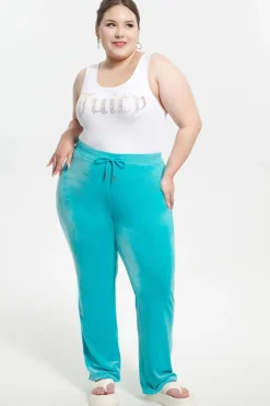 Plus-Size Og Big Bling Velour Treningsbukser