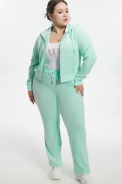 Plus-Size Og Big Bling Velour Treningsbukser