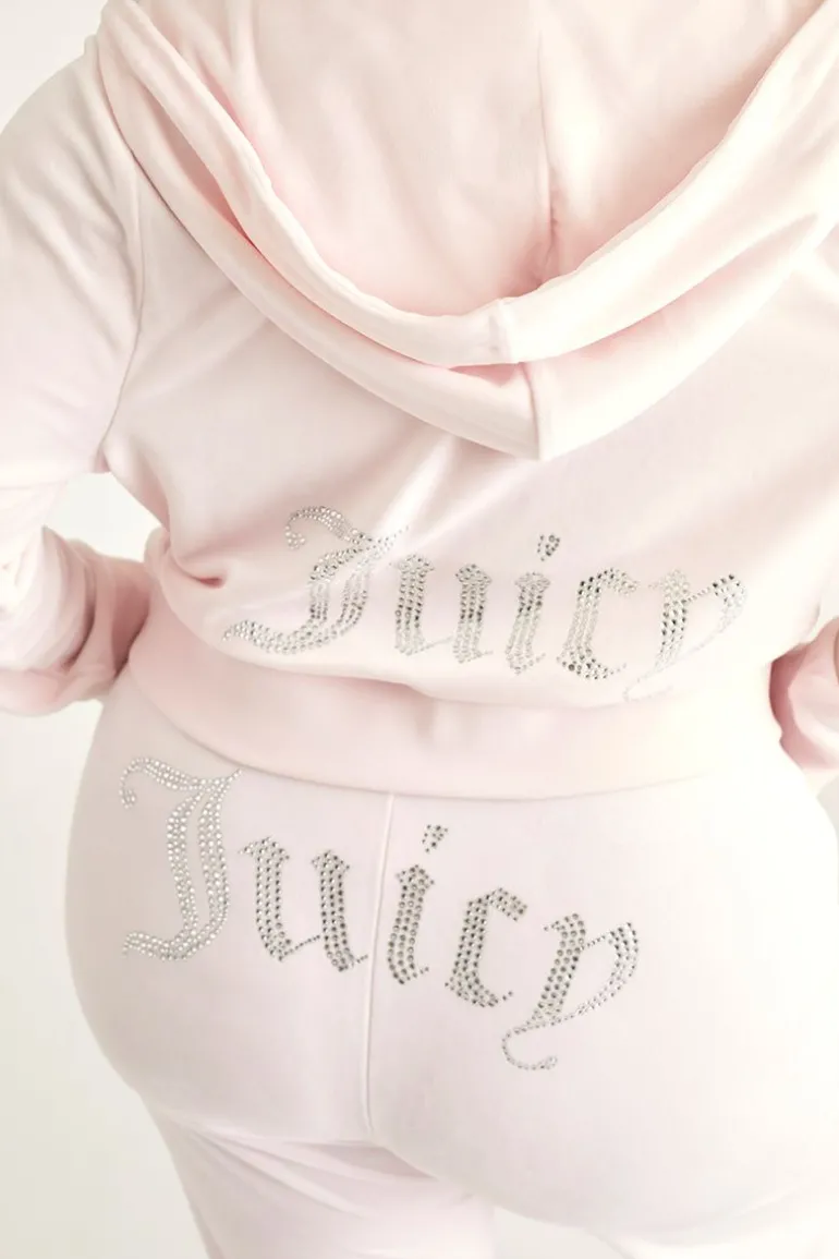 Plus-Size Og Big Bling Velour Treningsbukser