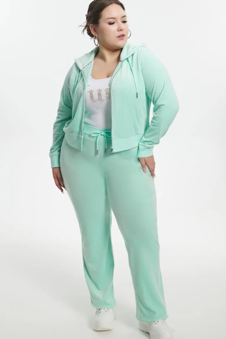 Plus-Size Og Big Bling Velour Treningsbukser