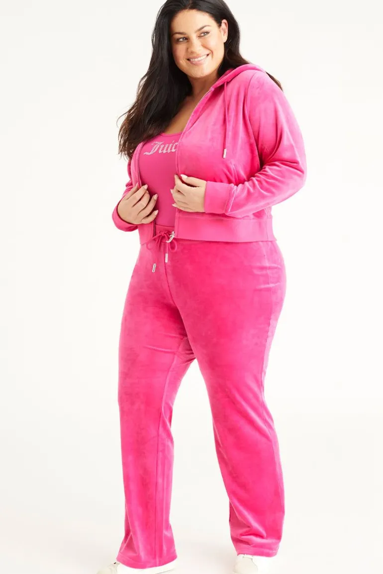 Plus-Size Og Big Bling Velour Treningsbukser
