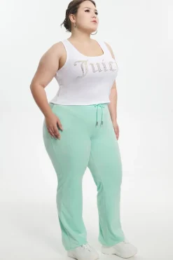 Plus-Size Og Big Bling Velour Treningsbukser