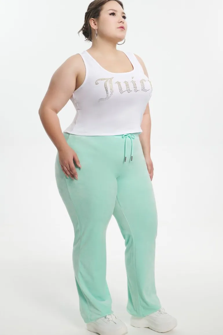 Plus-Size Og Big Bling Velour Treningsbukser