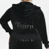Plus-Size Ombre Big Bling Velour Hettegenser