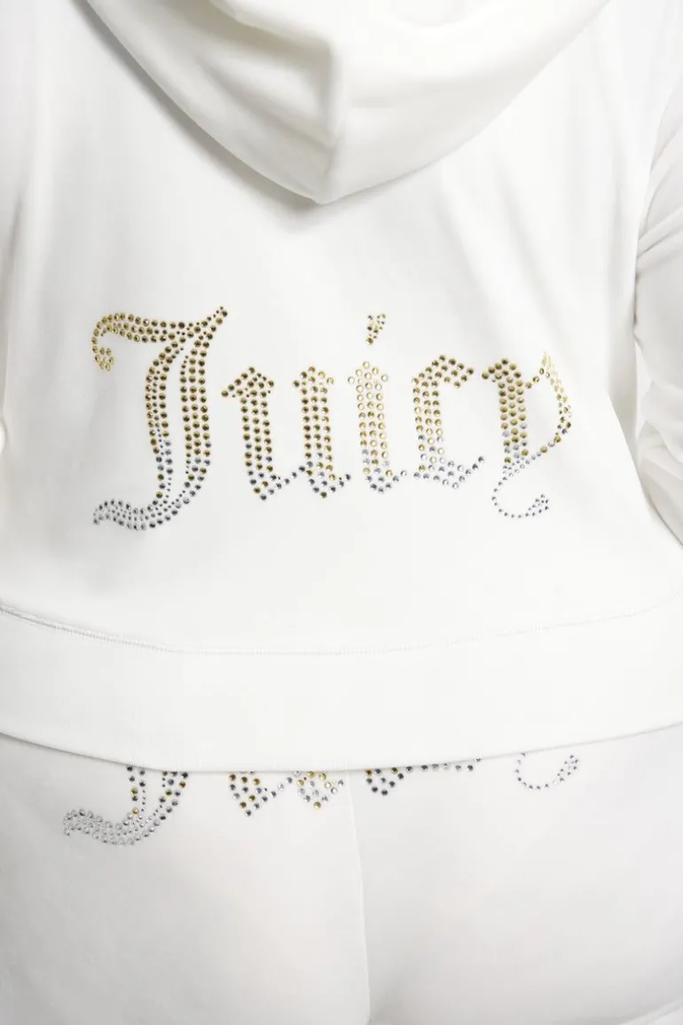 Plus-Size Ombre Big Bling Velour Hettegenser
