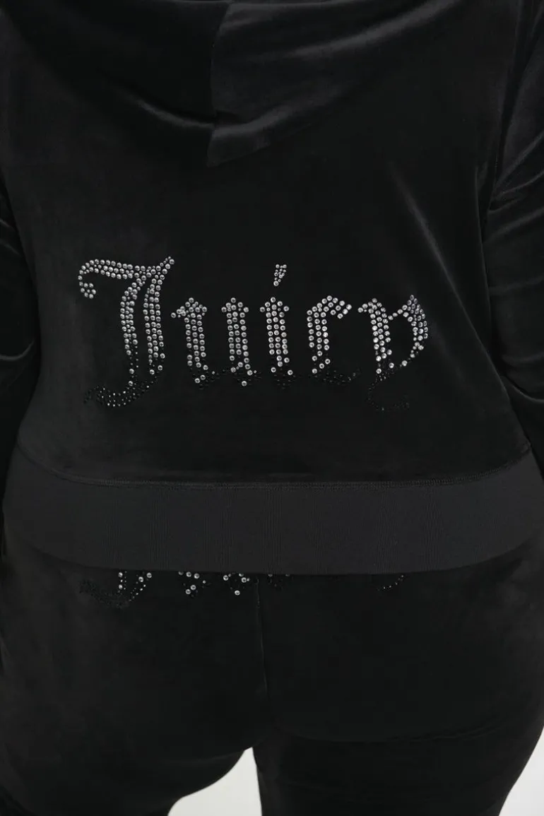 Plus-Size Ombre Big Bling Velour Hettegenser