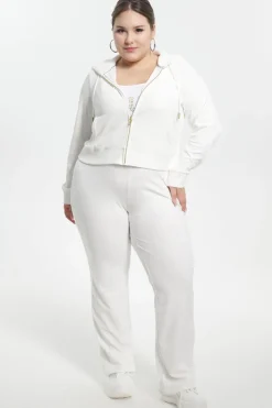 Plus-Size Ombre Big Bling Velour Hettegenser