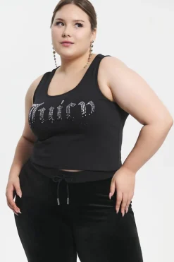 Plus-Size Ombre Bling Tank Top
