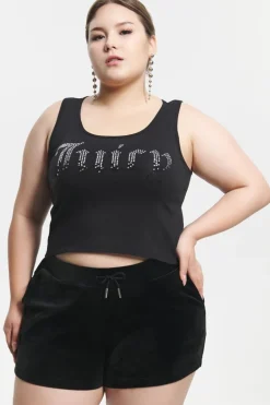 Plus-Size Ombre Bling Tank Top