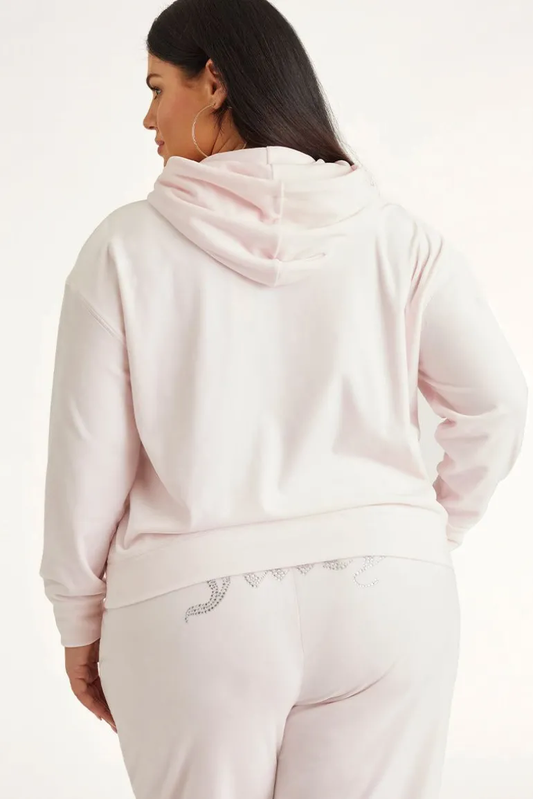 Plus-Size Oversized Bling Big Velour Hettegenser