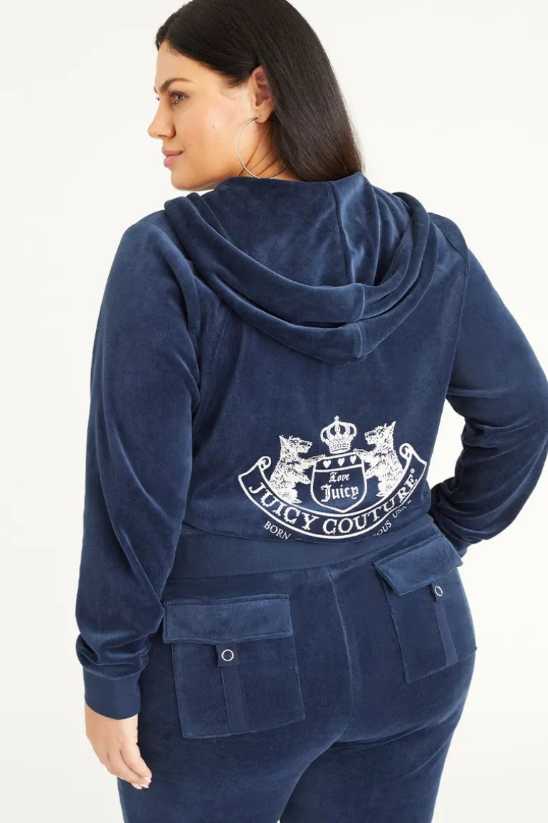 Plus-Size Scottie Cotton Velour Hettegenser
