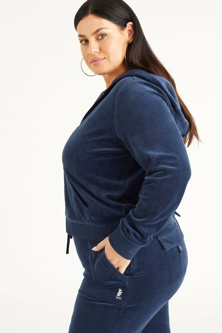 Plus-Size Scottie Cotton Velour Hettegenser