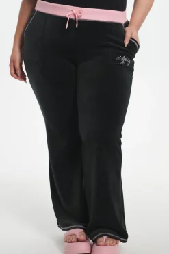 Plus-Size Sweetheart Bomull Velour Treningsbukser