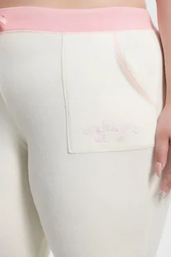 Plus-Size Sweetheart Bomull Velour Treningsbukser