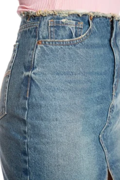 Raw Hem MiniSkjørt