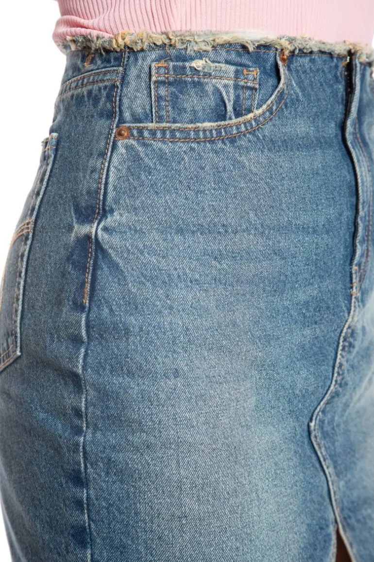 Raw Hem MiniSkjørt